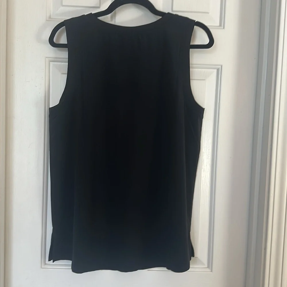 Chicos zenergy UPF Notch Neck Tank black size 14 - Picture 3 of 5